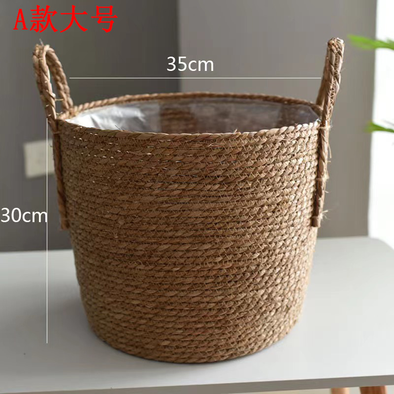 Maceta decorativa de cuerda de paja, tejida, para plantas – Producto transfronterizo para Amazon