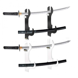 跨境亚克力武士刀剑和刀鞘支架家居纪念收藏武术比赛刀剑支架一对