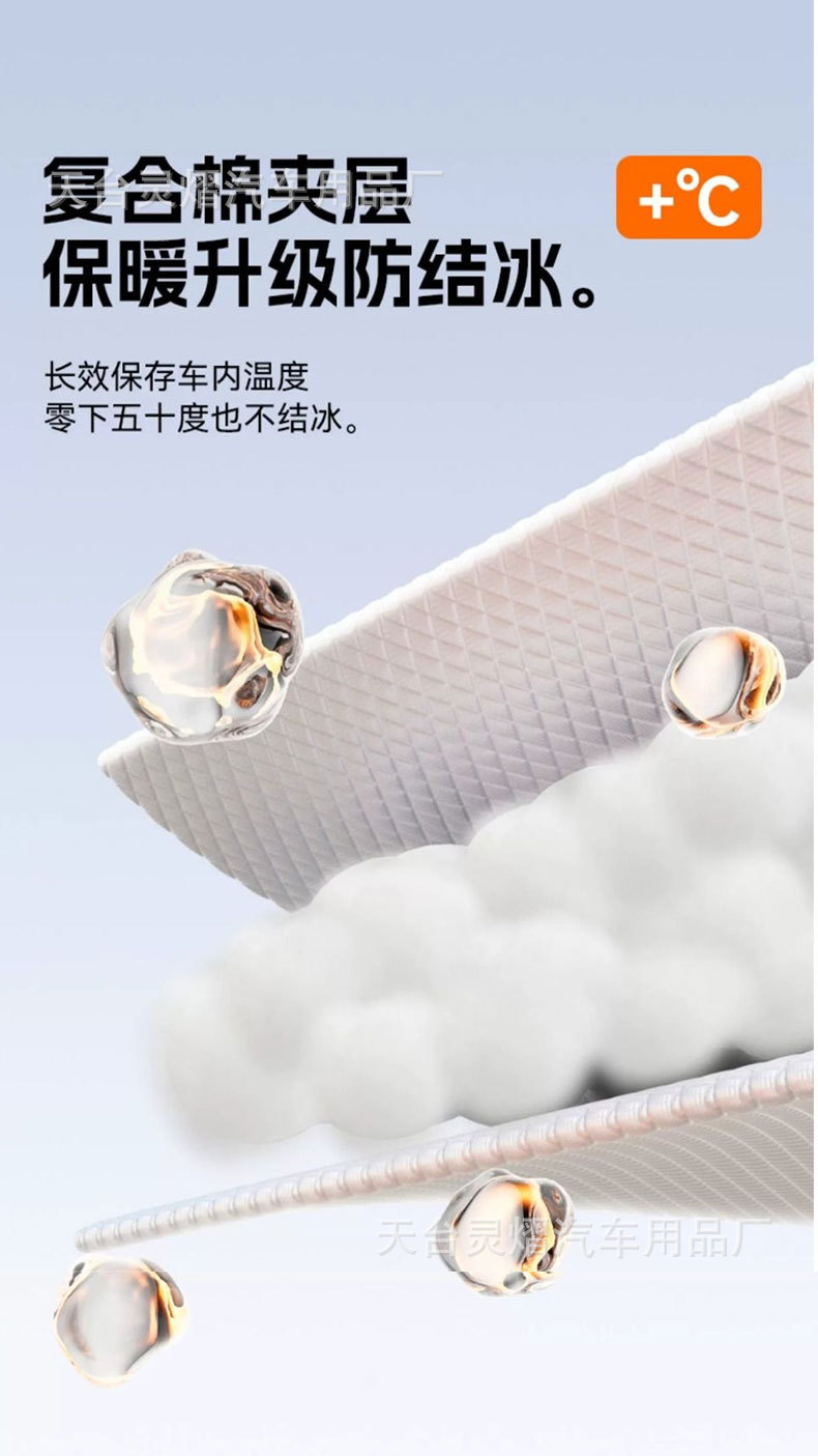 Lingyi Car Snow Cover, Front Windshield Cover, Anti-Frost and Anti-Freeze Sunshade, Winter Car Cover, Half Cover, Full Cover