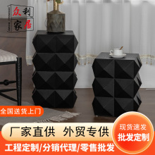 侘寂风实木沙发边几小户型家用角几民宿小茶几阳台休闲摆台小方桌