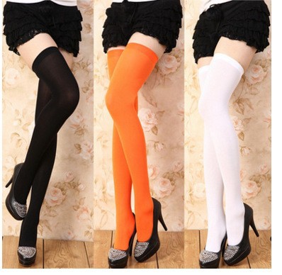 Sexy velvet over-the-knee socks Japanese thin solid color JK candy color slimming stockings learn stockings factory wholesale