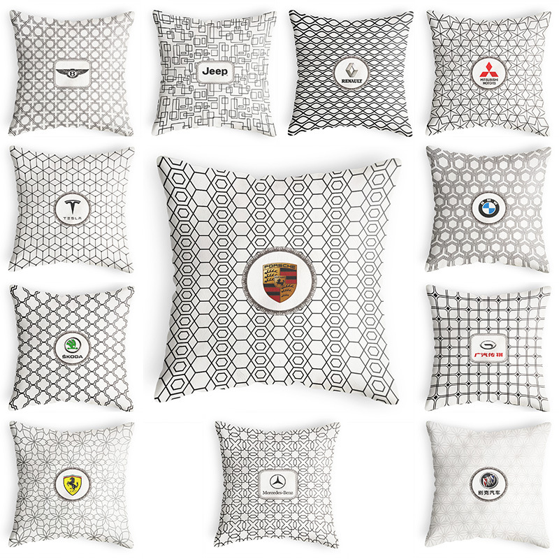By Mr. Bao line automobile PU Cars by pillowcase club Leatherwear Pillowcase Office Cushion cover