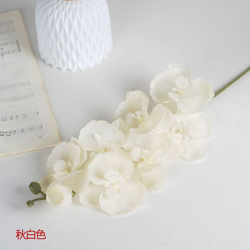 Orquídea de mariposa impresión 3D de 10 cabezas de impresión de flores falsas decoración de sala de estar de alta calidad decoración de flores secas