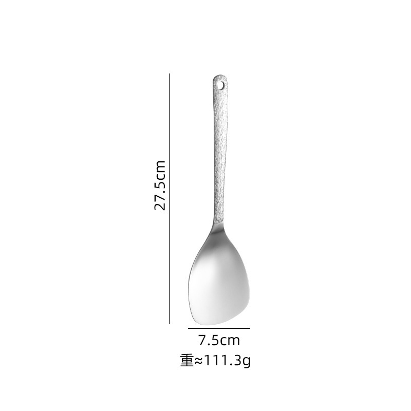 304ステンレス鋼製鍋つかみセット 家庭用キッチン ハンマーパターン調理用スパチュラ 鍋用スプーン スープ漏れ防止 火傷防止 調理器具|undefined
