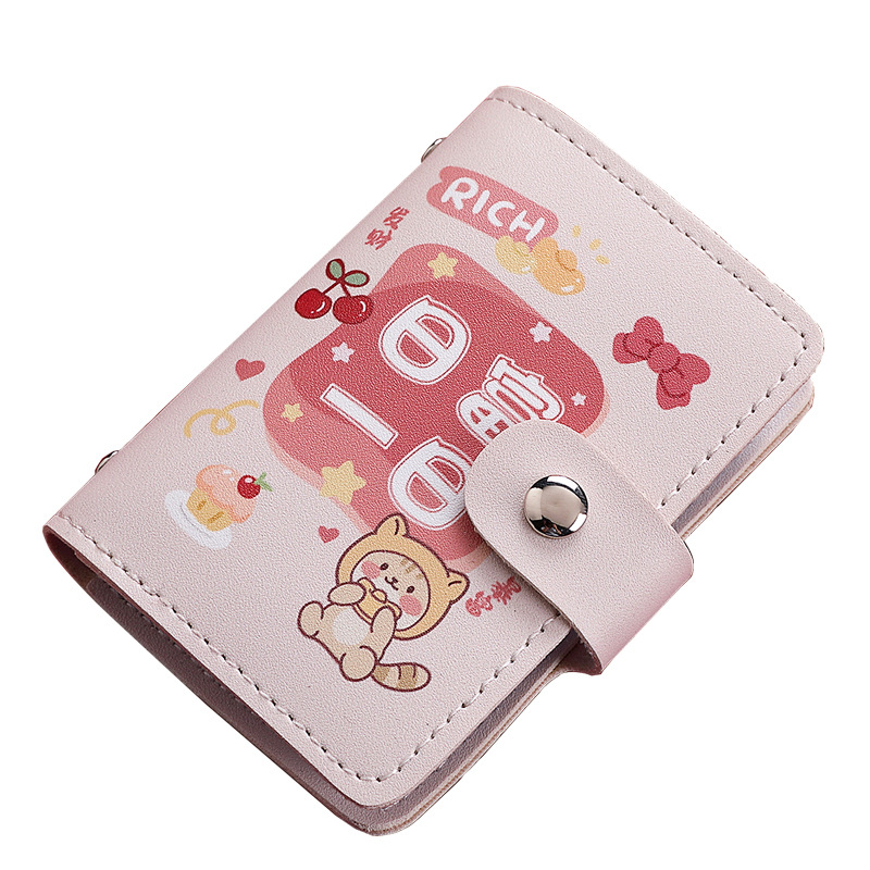 Cute Cartoon Card Holder for Women, Personalized Large Capacity, Multiple Card Slots, Ultra-Thin Anti-Degaussing, Compact Men's Card Holder, Id Holder