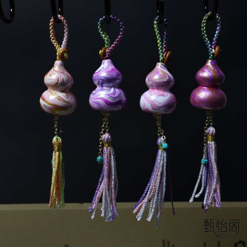 大漆葫芦手工编绳流苏汽车挂件钥匙挂包包挂景区同款非遗饰品|undefined