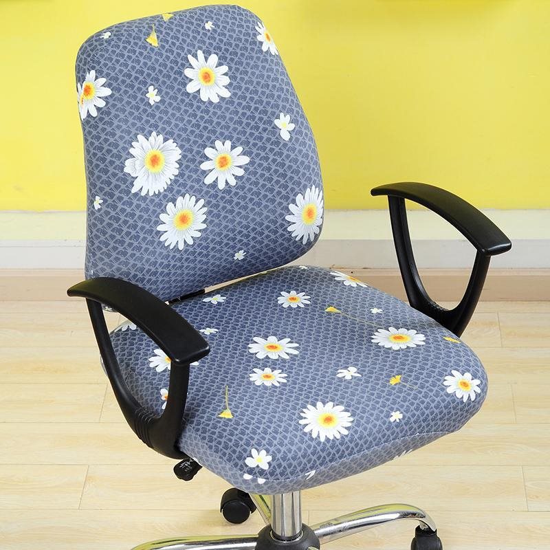 Office Computer Chair Cover Two-piece Split Chair Cover Boss Chair Cover Computer Armrest Chair Cover Chair Cover Elastic