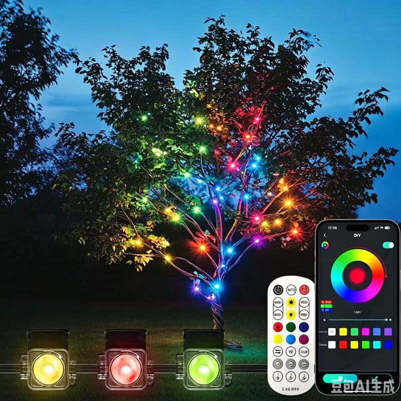 Cross-border IP67 Smart APP Controlled DIY Holiday Atmosphere LED Permanent Outdoor Eaves Light Waterproof Garden String Lights Cross-border IP67 Smart APP Controlled DIY Holiday Atmosphere LED Permanent Outdoor Eaves Light Waterproof Garden String Lights