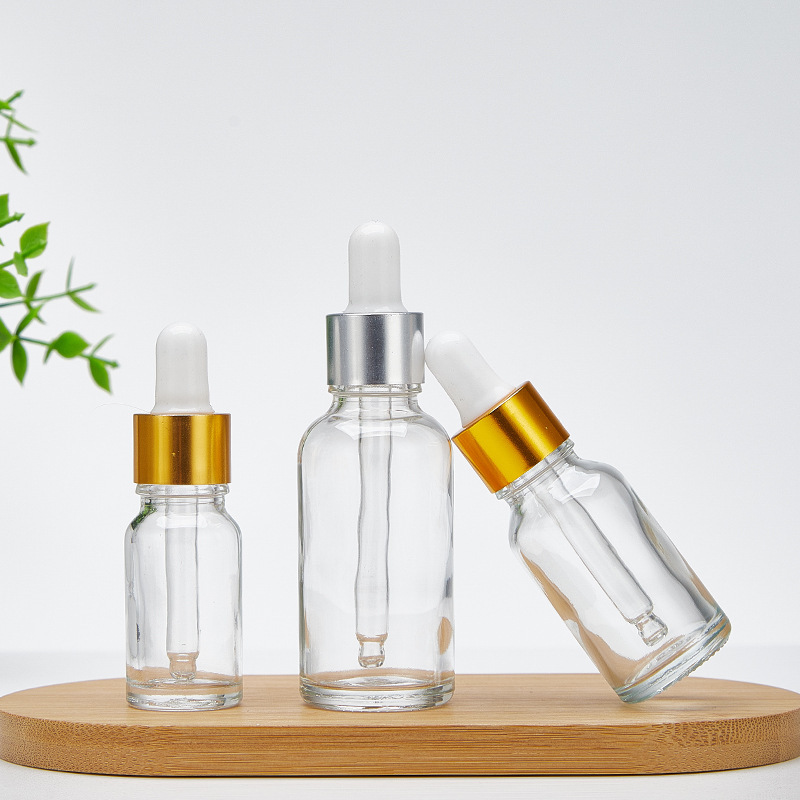 30mlエッセンシャルオイルボトル化粧品分注ボトル10ml透明エッセンシャルオイルボトル50mlガラススポイトボトル|undefined