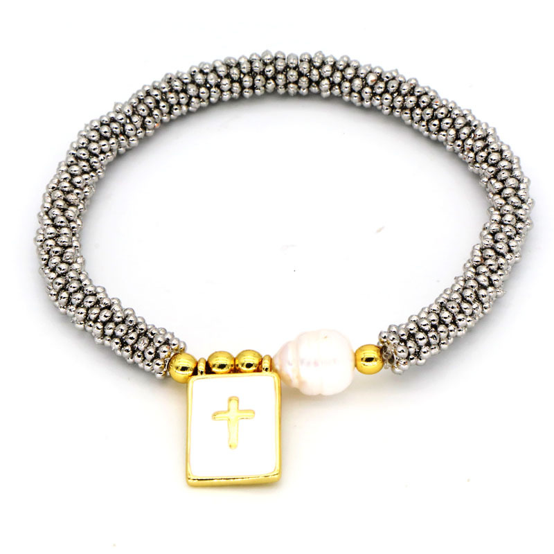 Women's Gender Copper Enamel Plating Virgin Mary Star Heart Shape Bracelets