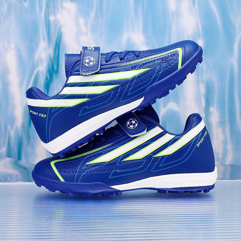 Zapatillas de Fútbol TF Infantil con Cierre de Velcro de Cuero Sintético Transpirable para Campo de Juego image 7