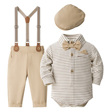 宝宝春秋新款周岁礼服男童绅士西服套装儿童小西装婴儿抓周衣服