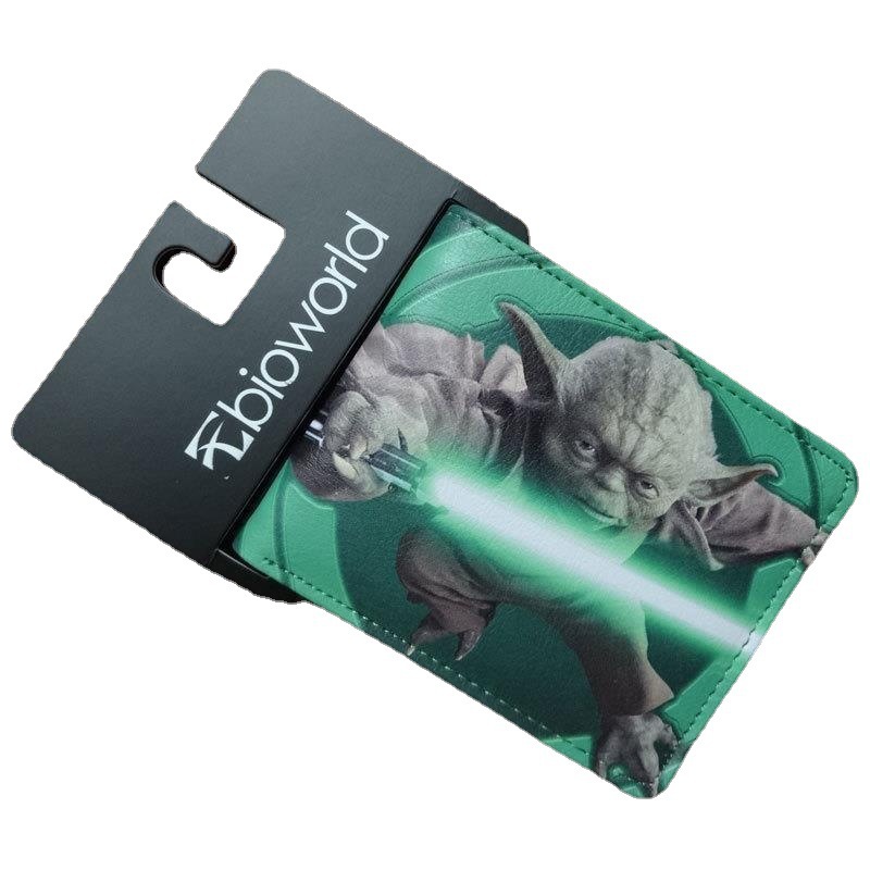 Cartera de Star Wars alrededor del cine y la televisión, guerrero negro, soldado blanco, cartera corta de dos plegados, cartera PU para hombres adolescentes