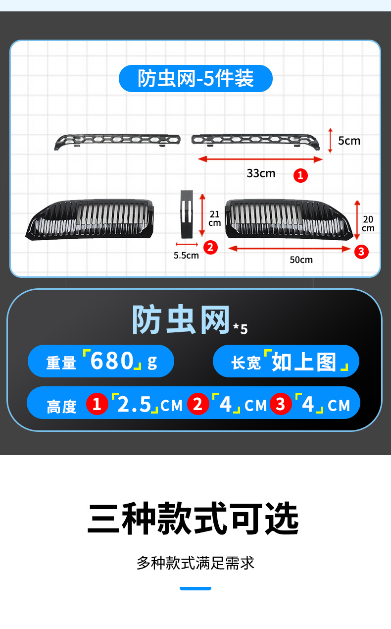 Suitable for Byd 24-25 Yuan up Models, Insect-Proof Net, Water Tank Protection Net, Snap-On Installation, No-Disassembly Modification Supplies