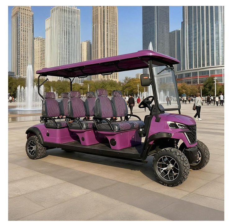 High-End Electric 2-4-6-Seater Golf Cart for Scenic Areas, Four-Wheel Patrol and Sightseeing Vehicle for Tourist Hotels