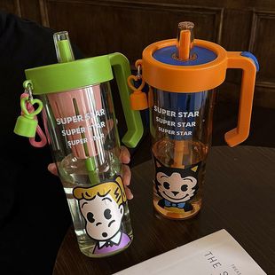 Summer New Style Girls' High-Looking Straw Cup Ins Large-Capacity Portable Summer Water Cup High Temperature Resistant Popular Cup