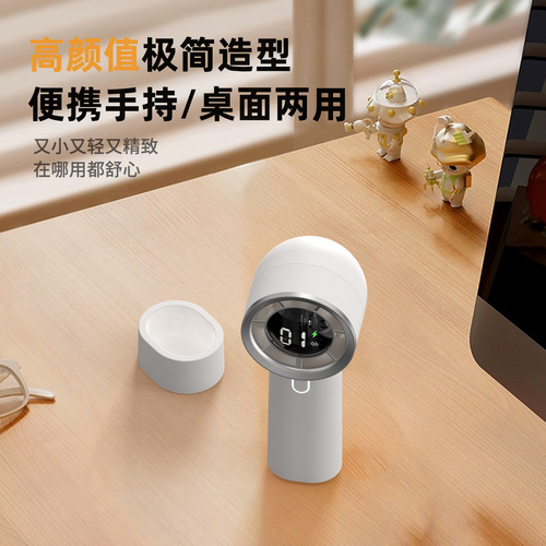 New high-speed USB small fan portable digital display stepless speed adjustment high wind power long endurance handheld fan wholesale
