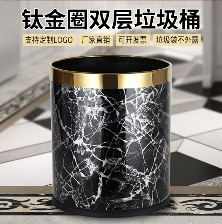 Basura de doble capa casa sala de estar creativa cocina de alta gama gran hotel habitación oficina luz lujo estilo baño