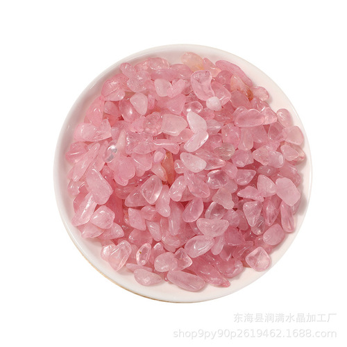 Pink crystal gravel, colored pink crystal gravel, fish tank flower pot decorative stone, small particle gravel wholesale