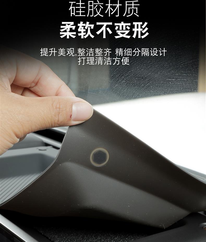 Suitable for Icar V23 Dashboard Silicone Mat, In-Car Nfc Anti-Slip Mat, Rear Storage Anti-Dirt and Dust-Proof Protection