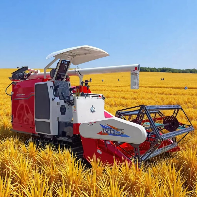 Nueva cosechadora multifuncional de trigo de gran potencia cosechadora de maíz de arroz con granero