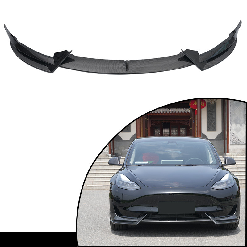 Kit for Tesla Model – 适用于焕新版特斯拉Model3 Big Surrounded - front-lip-carbon-fiber