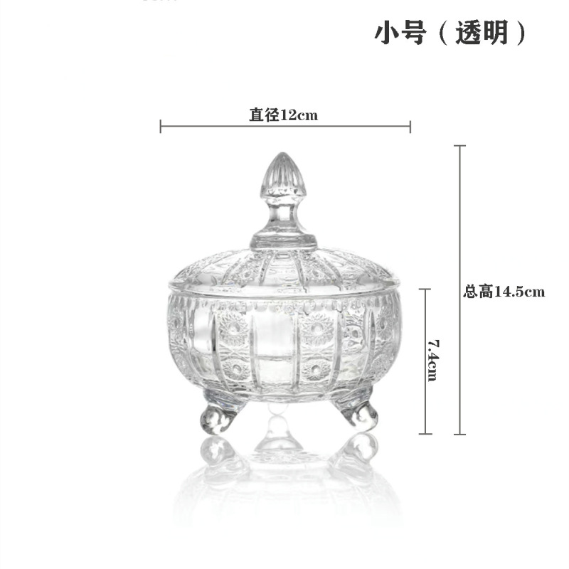 欧式玻璃罐香薰蜡烛罐糖果罐收纳摆件首饰品罐子消磁石水晶消磁碗|undefined