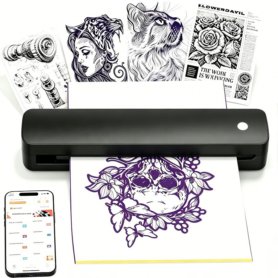 Impresora Portátil de Transferencia de Tatuajes A4 Térmica con Bluetooth para Transferencia de Tatuajes image 3