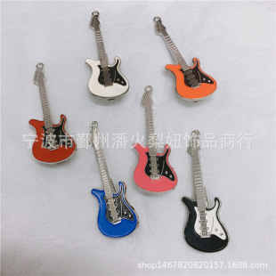 Guitar, funny metal hair accessory, hairgrip, 2 carat, punk style