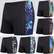 男士泳裤夏季速干印花运动平角裤2023新款透气跨境休闲四角裤批发