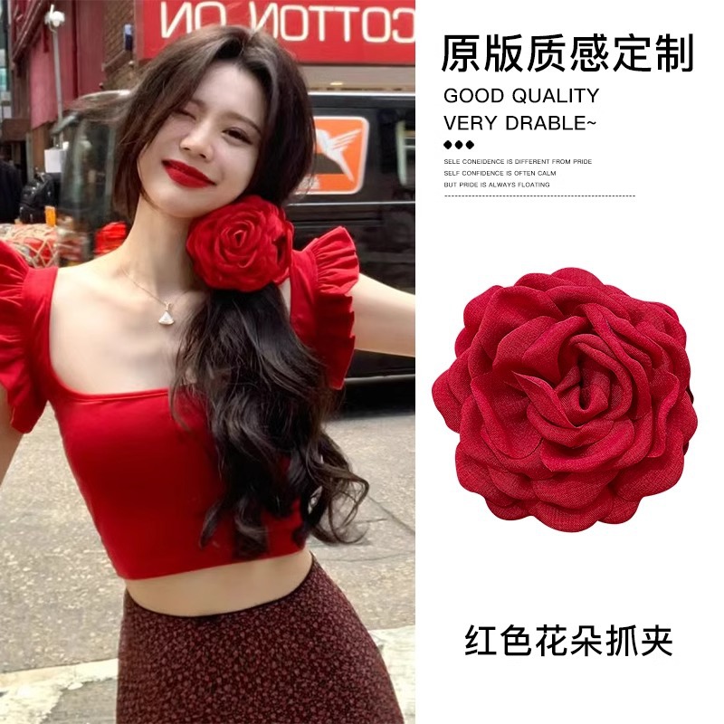 Super Fairy Forest Cherry Blossom Horquilla para el cabello trenzado de niña Tombro de princesa linda Horquilla de princesa Verano Dulce flor Clip lateral Accesorios para el cabello