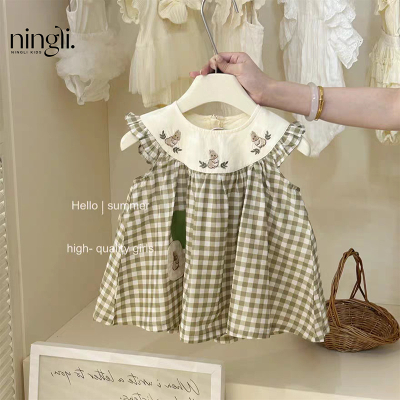 Lime South Korea Girls Summer New Rabbit Green Plaid Skirt Baby Stylishly dress Korean Style Fashionable Princess Skirt Lime South Korea Girls Summer New Rabbit Green Plaid Skirt Baby Stylishly dress Korean Style Fashionable Princess Skirt