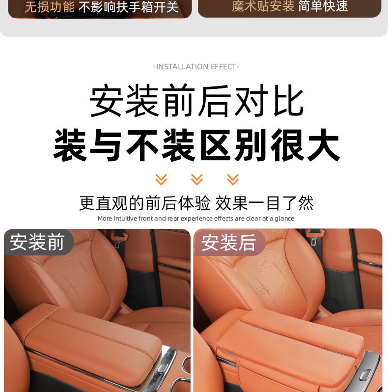 Suitable for Trumpchi Xiangwang S7 Center Console Armrest Box Heightening Pad Central Protective Cover Car Interior Accessories Decoration Modification