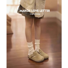 2025新款钓鱼勃肯鞋半拖女厚底时尚外穿包头棉拖鞋一脚蹬平底女鞋