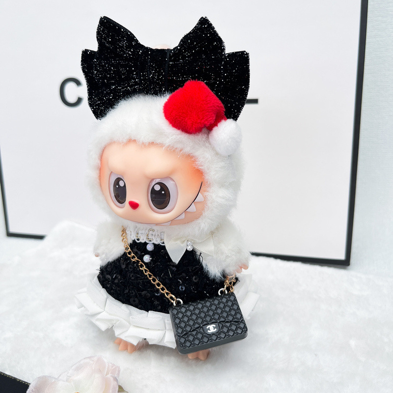 ブラインドボックス ラブブベビー服アクセサリー ラブブ人形 ラブブ服 小香風ドレス 座るマカロン|undefined
