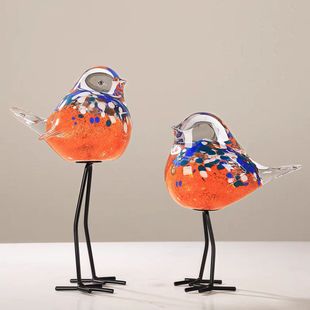 Creative Home Accessories Glazed Colorful Magpie Bird Ornaments Decorative Wine Cabinet Decorations Entrance Office Ornaments