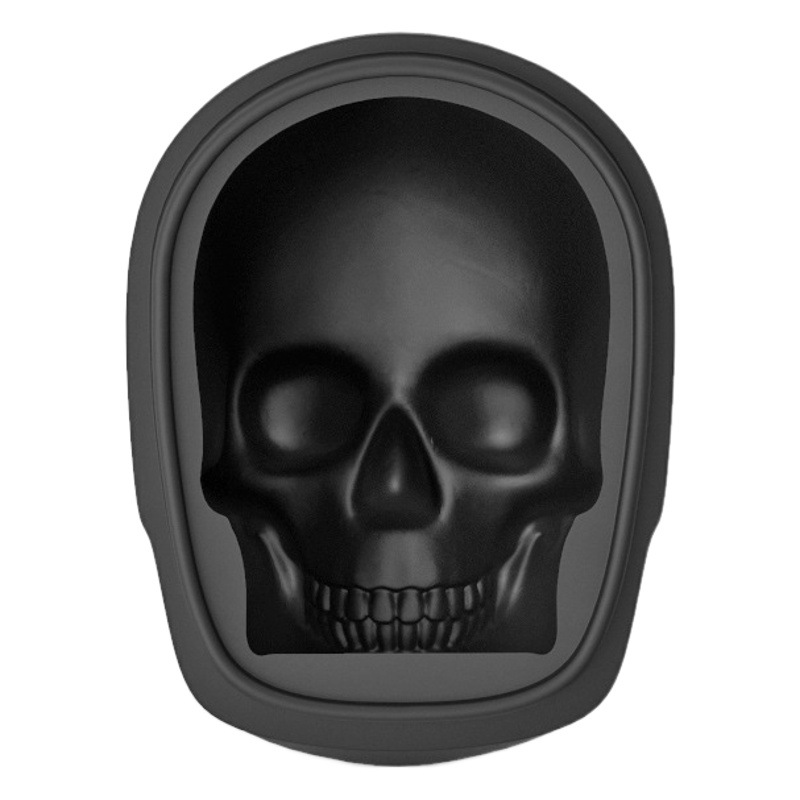 Molde de silicona para hielo con forma de calavera, de un solo orificio, con 4 rejillas, para pasteles, cubitos de hielo, velas y congelados