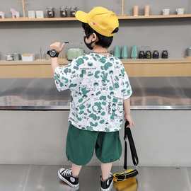 【含棉+后包】儿童套装男童夏装小童男孩帅气衣服夏季5韩版洋气中