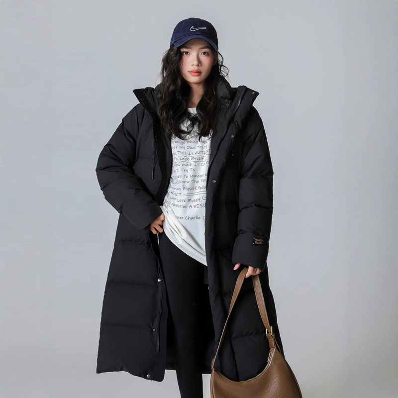 (Boys also crack the wall and recommend the black gold 5.0) Couples long promotion down jacket 90 white duck down seven squares