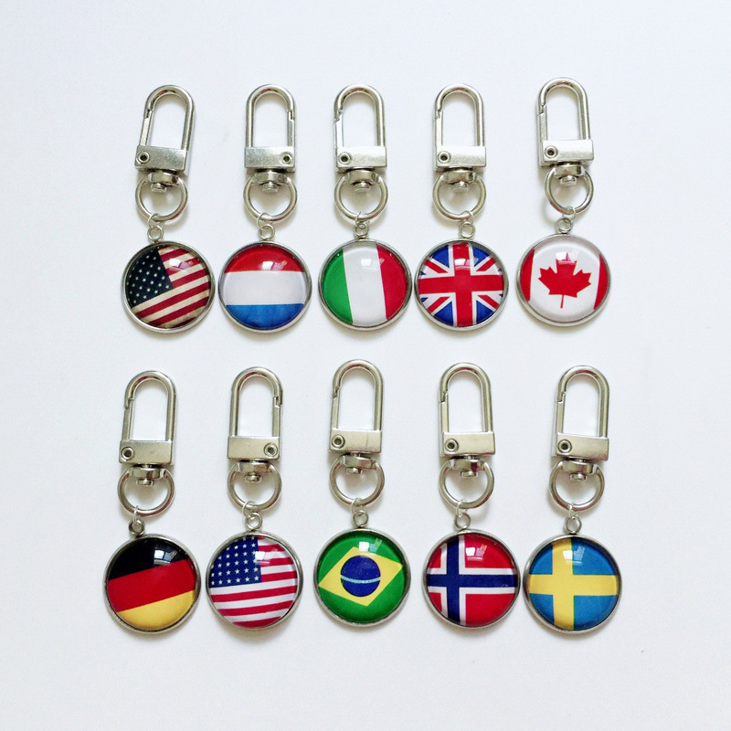 13g Weight Bag Pendant, Keychain Classification 1 Piece Quantity Holiday, Daily Occasion 316 Stainless Steel , Alloy Material National Flag Pattern Epoxy Design Simple Style Style 1 Piece Simple Style National Flag 316 Stainless Steel Alloy Epoxy Bag Pendant Keychain 1