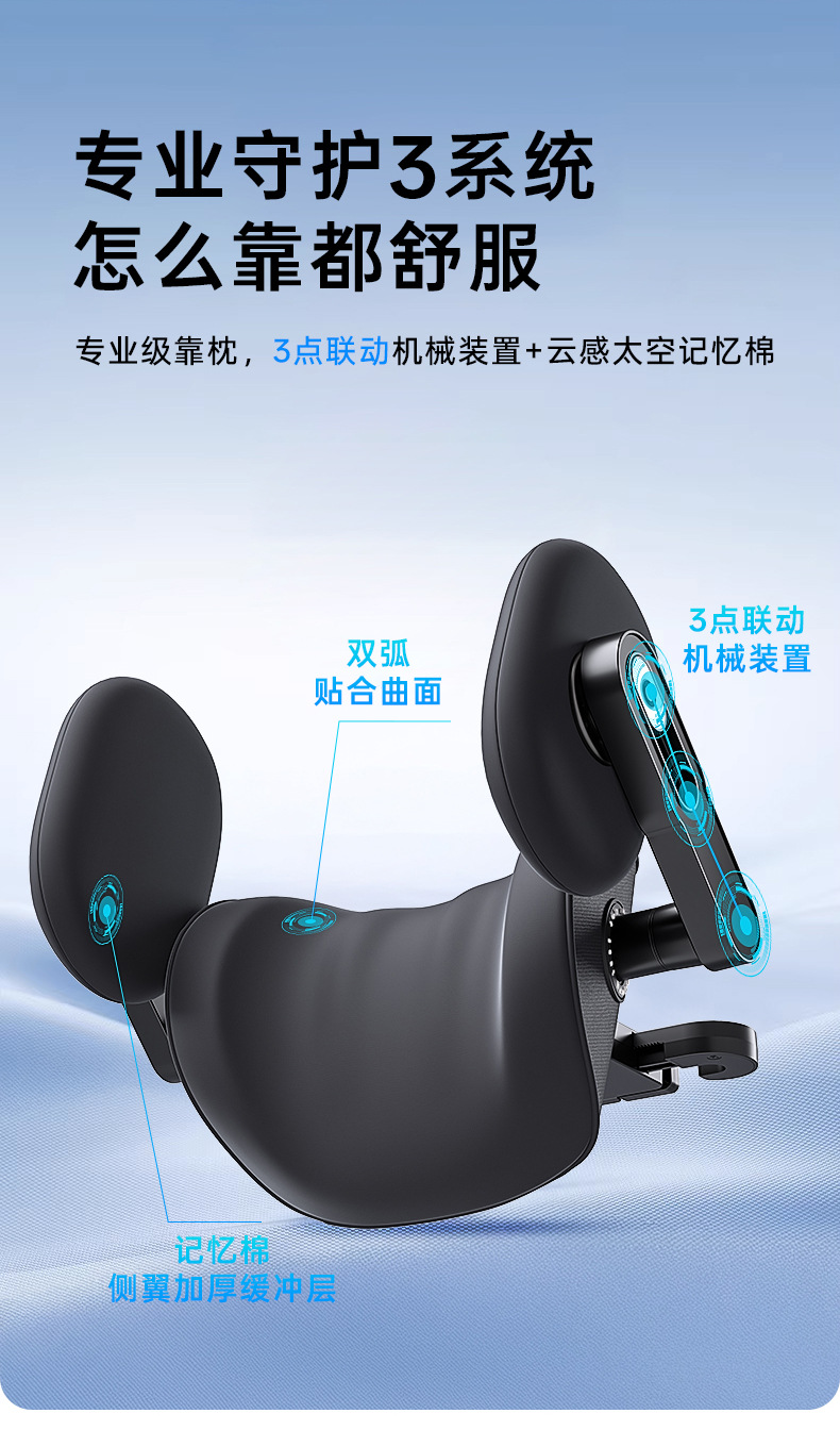 Zero Gravity Suspended Car Headrest, Neck Pillow, Side Pillow, Car Seat, Head and Neck Pillow, Multi-Decompression Car Neck Pillow