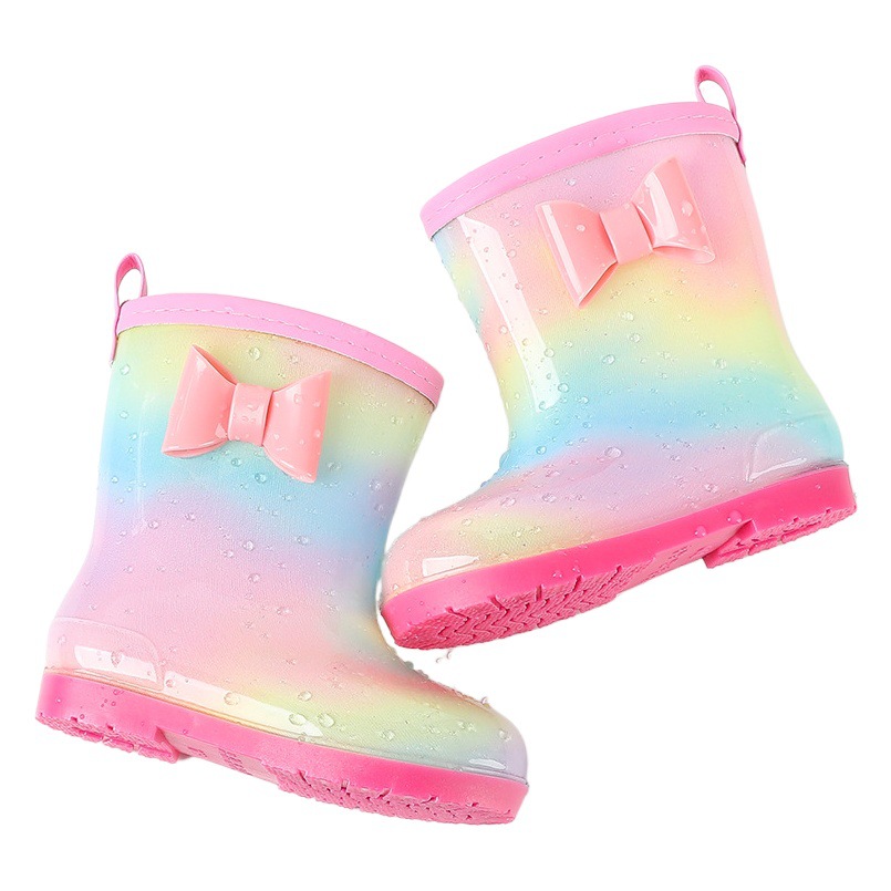 Cross-border online shopping spot small flower cloth children's rain boots overshoes rubber shoes cartoon boys and girls Children Baby rain boots water shoes