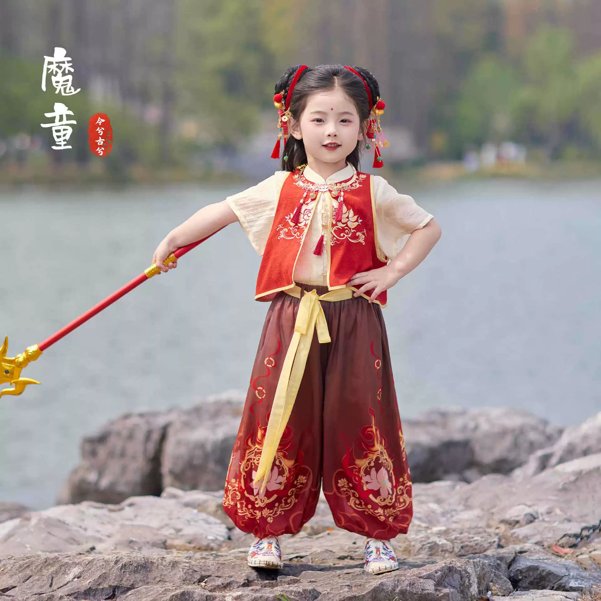 Сегодняшний древний детский костюм Hanfu одежда Nixi Summer China Wind 2025 костюм для мальчиков и девочек летняя одежда Nежа cos