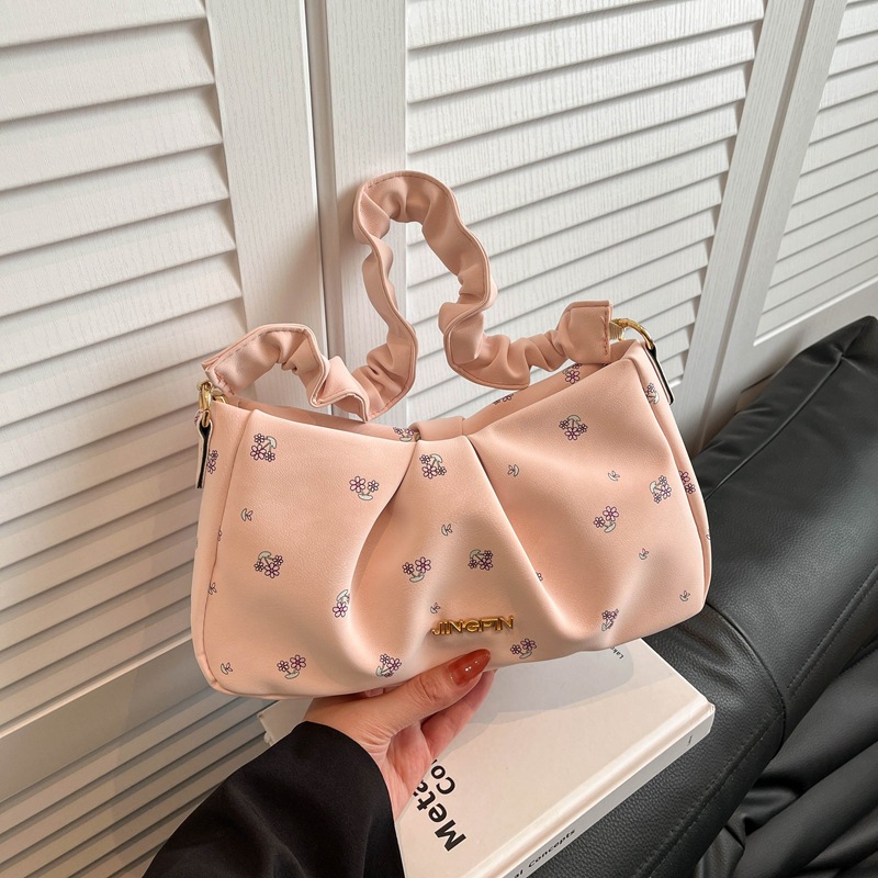 Borsa a mano Niche plissettata in stile giapponese da donna, primavera 2026, borsa a mezzaluna versatile e casual da portare a spalla o a tracolla._voghion.com