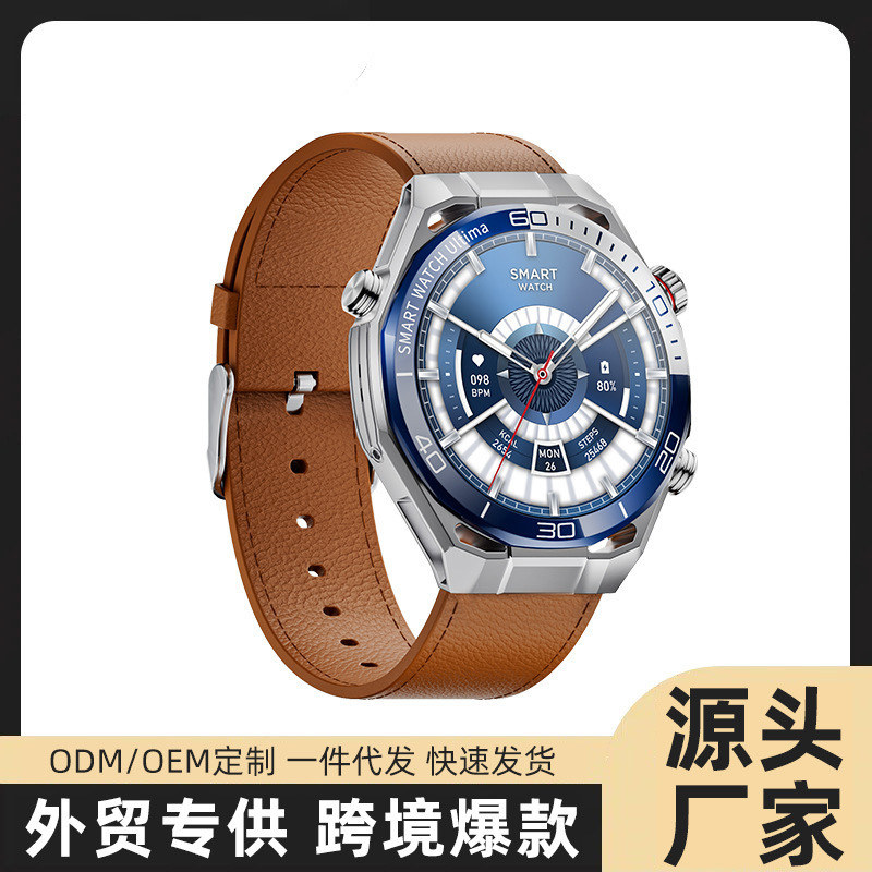 Cross-Border Amazon Sk55 Smart Watch with Strong Light Flashlight, Ip67 Waterproof, Health Monitoring, High-Definition Large Screen