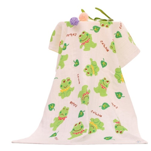 60*120 baby honeycomb bath towel infant double layer high density gauze baby bath towel children's cartoon large bath towel