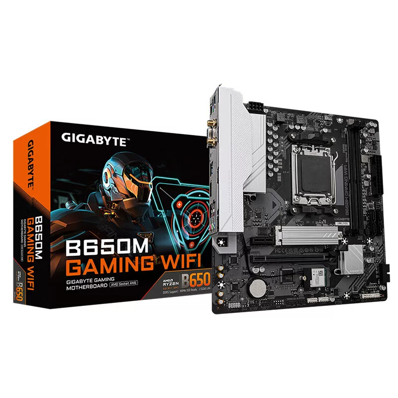 Материнская плата (Gigabyte) B650M Gaming WiFi — DDR5, совместима с AMD AM5, micro-ATX