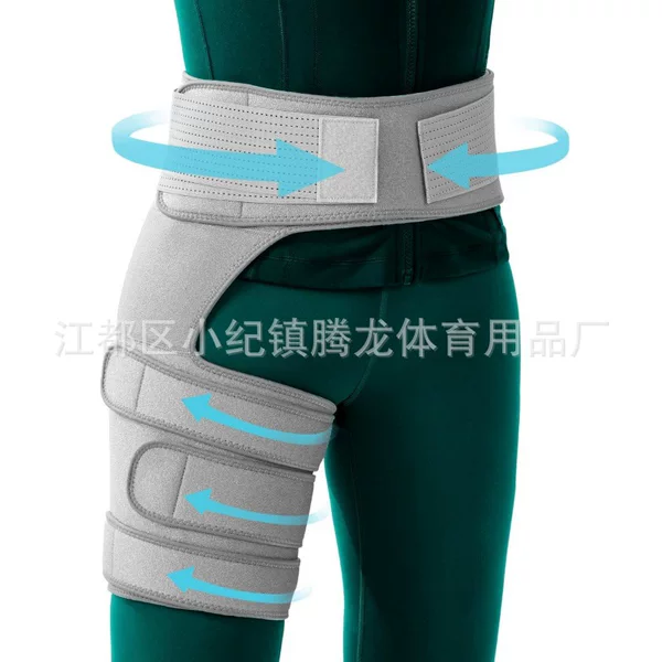 Gray 3 Knee Pads, Men's Thigh Pads, Outdoor Sports Pressurized Thigh Pads, Waist Pads, Running Sports Leg Pads