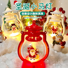 圣诞节手提小夜灯摆件儿童幼儿园led发光小油灯蛋糕装饰礼物道具
