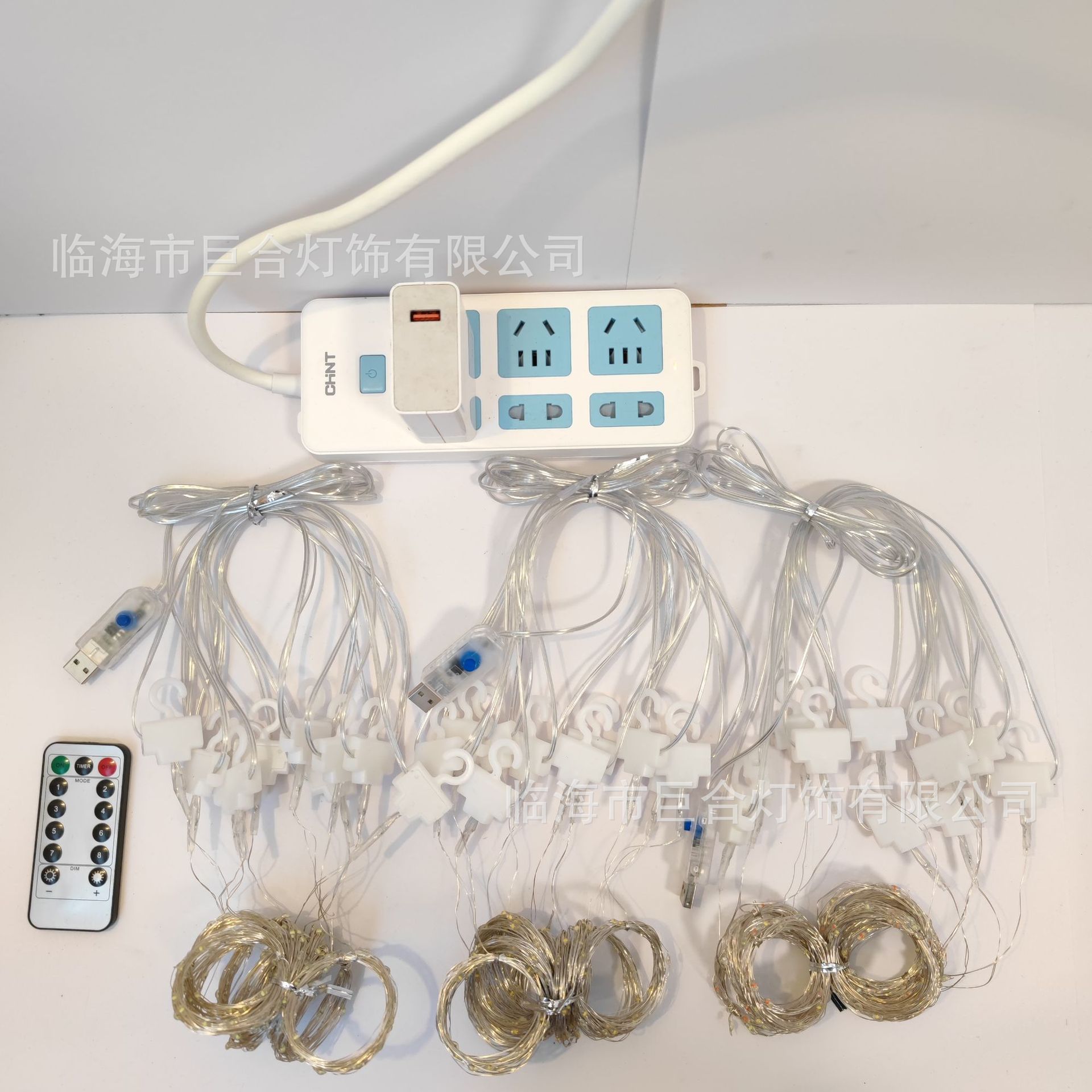 Transfronteriza Amazon LED alambre de cobre cortina de luz Cadena de luz USB control remoto 3*3 con gancho de Navidad de la boda decoración del dormitorio